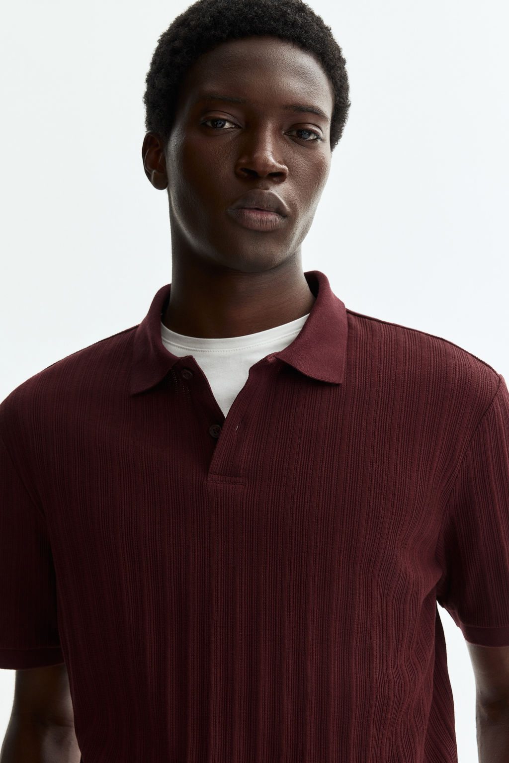 Polo en punto con textura Slim Fit - H&m фото 10
