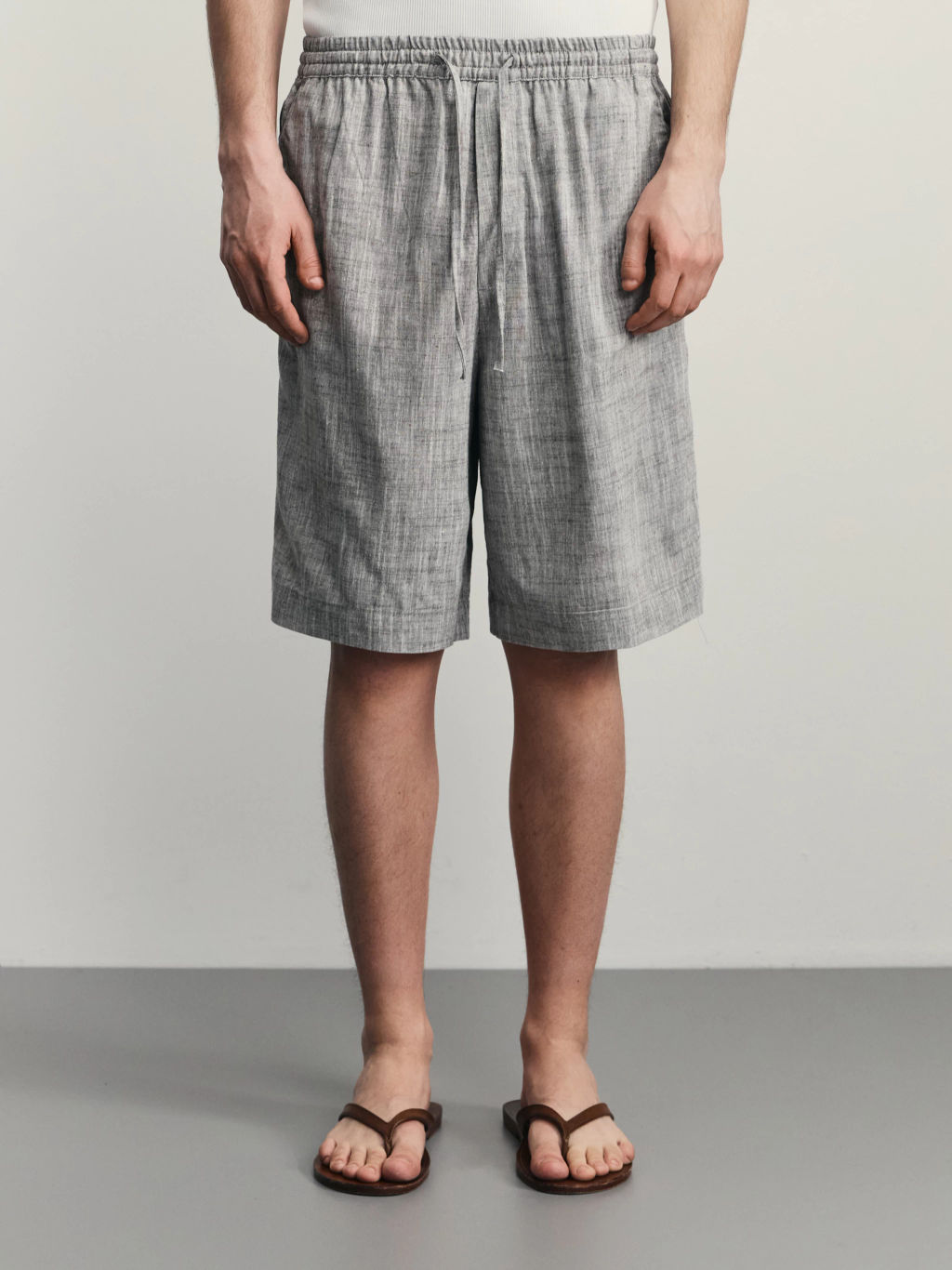 Шорты relax fit со льном / Zarina  фото 3