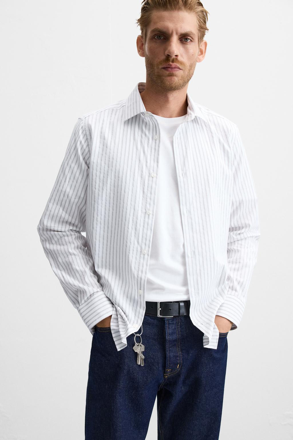 TEXTURED STRIPE SHIRT - Zara фото 5