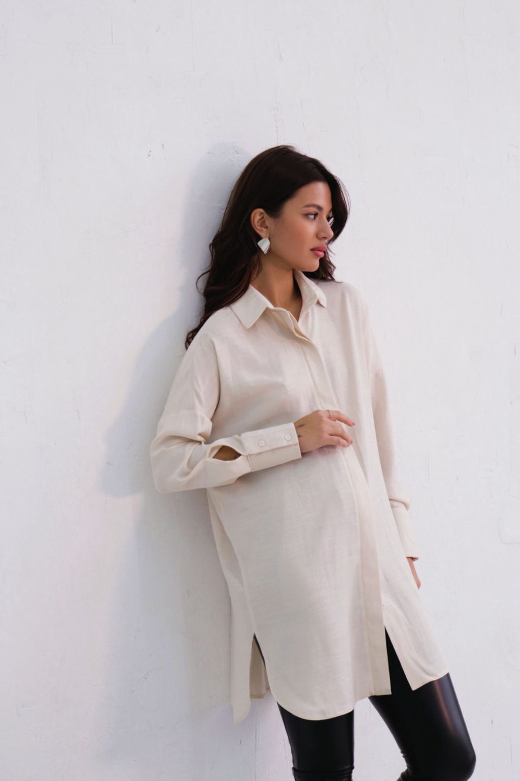 Базовая удлинённая рубашка свободного силуэта - Martichelli фото 112