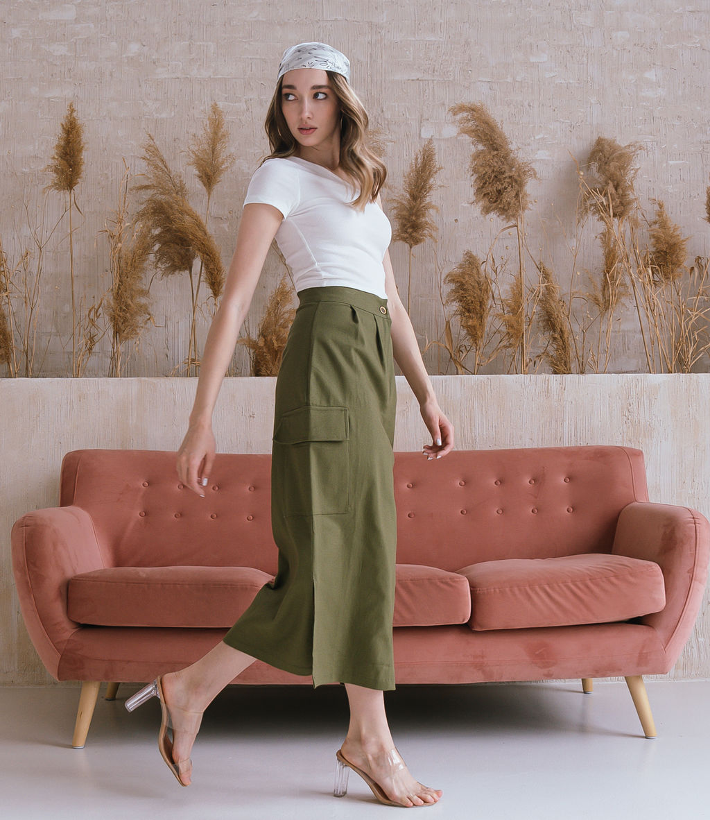 Юбка #ОБШ1823, хаки