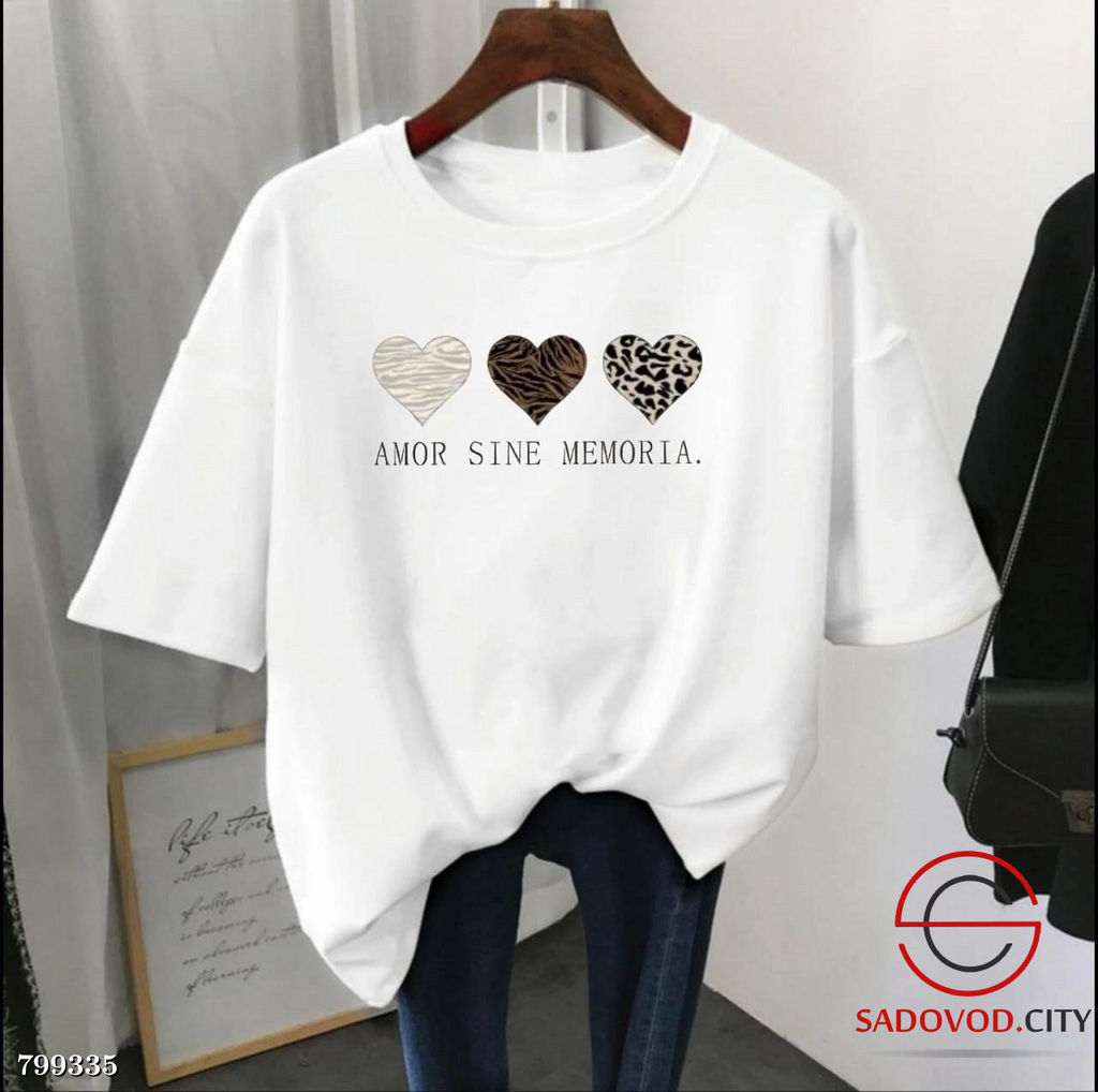 Футболка женская с рисунком (сердца)