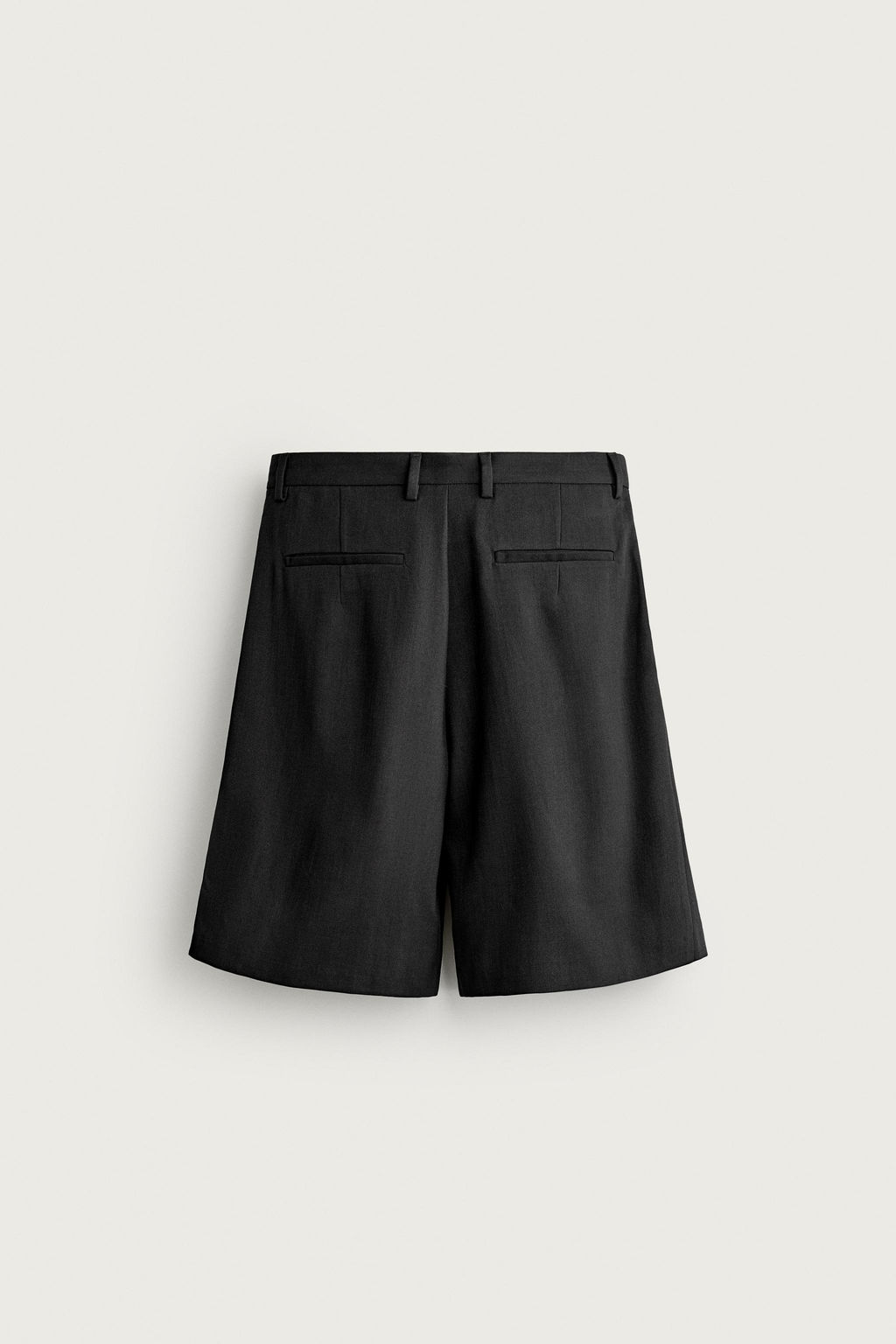 BERMUDA WIDE FIT PLIEGUES / Negro - Zara фото 7