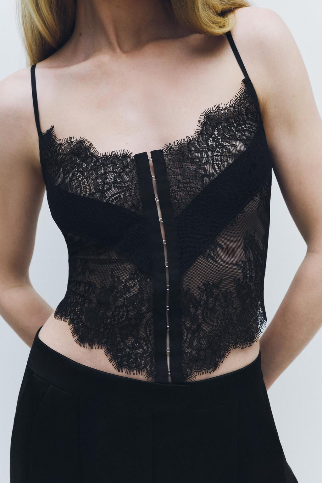 ASYMMETRIC LACE TOP - Zara фото 2