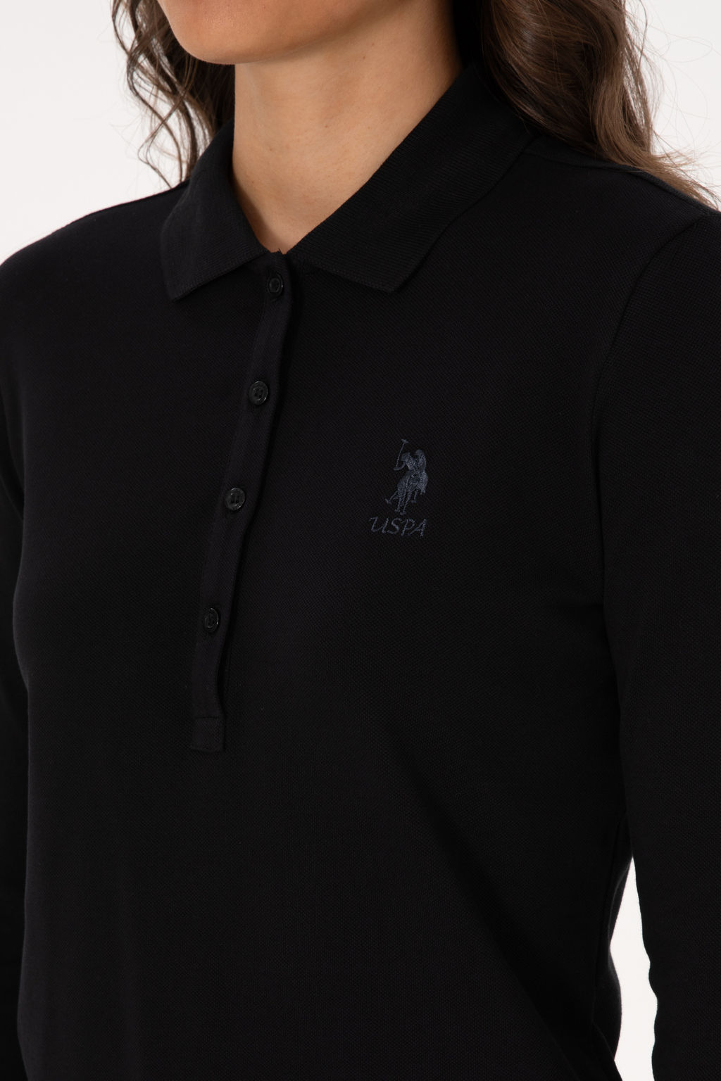 Kad_n Siyah Basic Polo Yaka Sweatsh_rt - U.s. polo assn фото 21