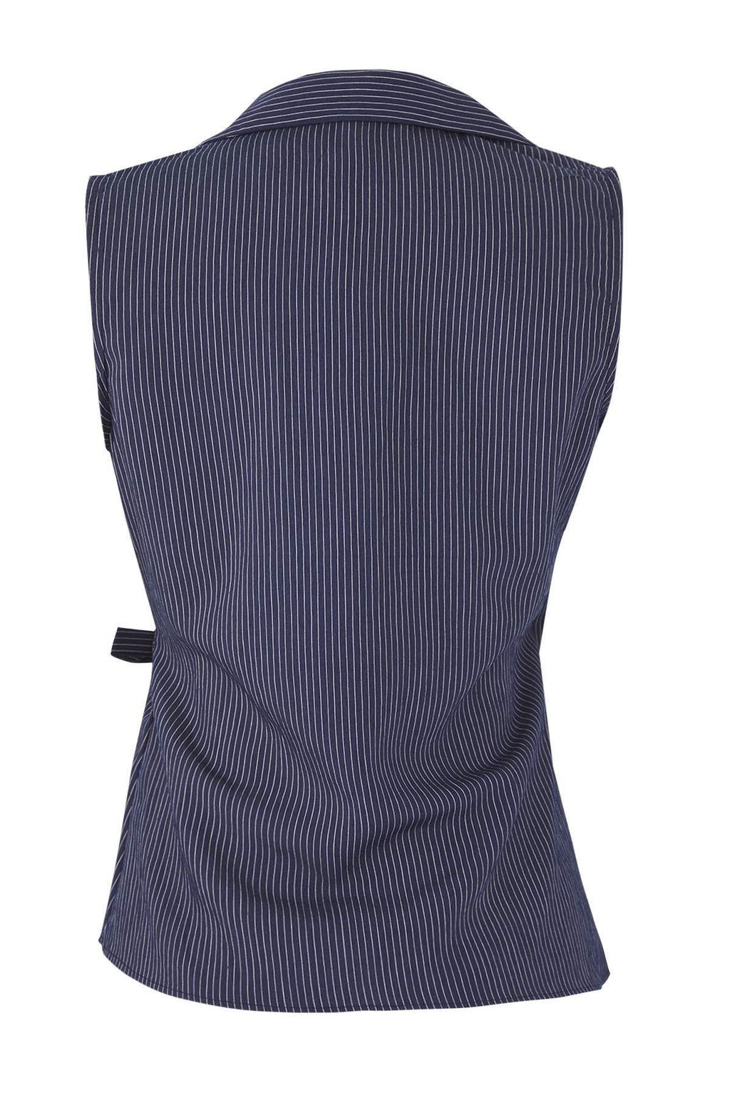 Lacivert Kruvaze Kolsuz Cizgili Gomlek TWOSS25GO00156 - Trendyolmilla фото 6