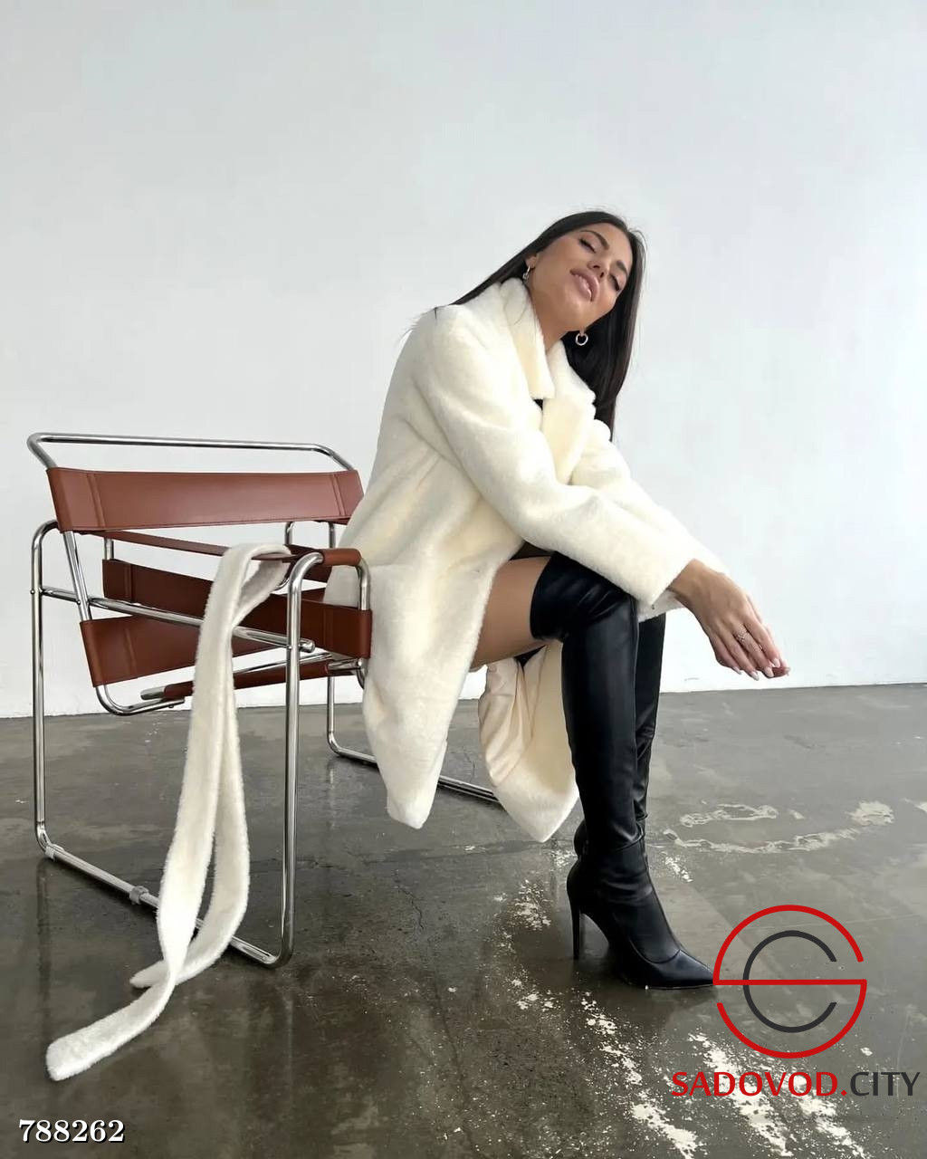 Осенние женское пальто из альпаки - Bruno фото 5