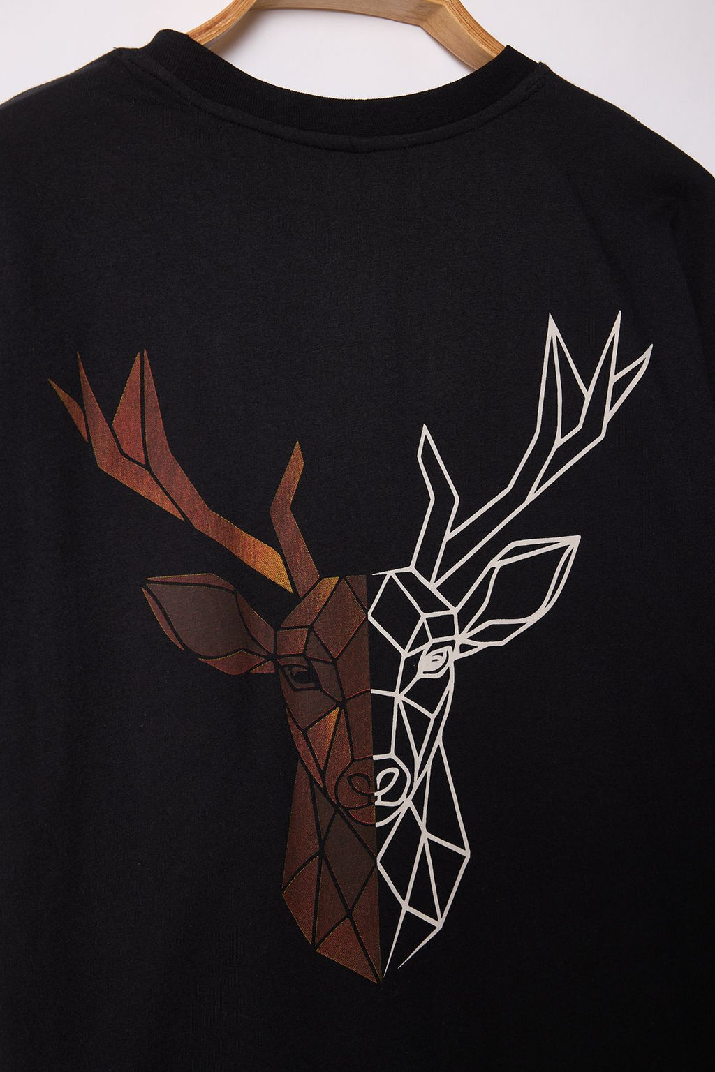 TRENDYOL MAN Siyah Oversize/Genis Kesim S?rt Hayvan Bask?l? %100 Pamuk T-Shirt TMNSS25TS00117 - Trendyolmilla фото 9