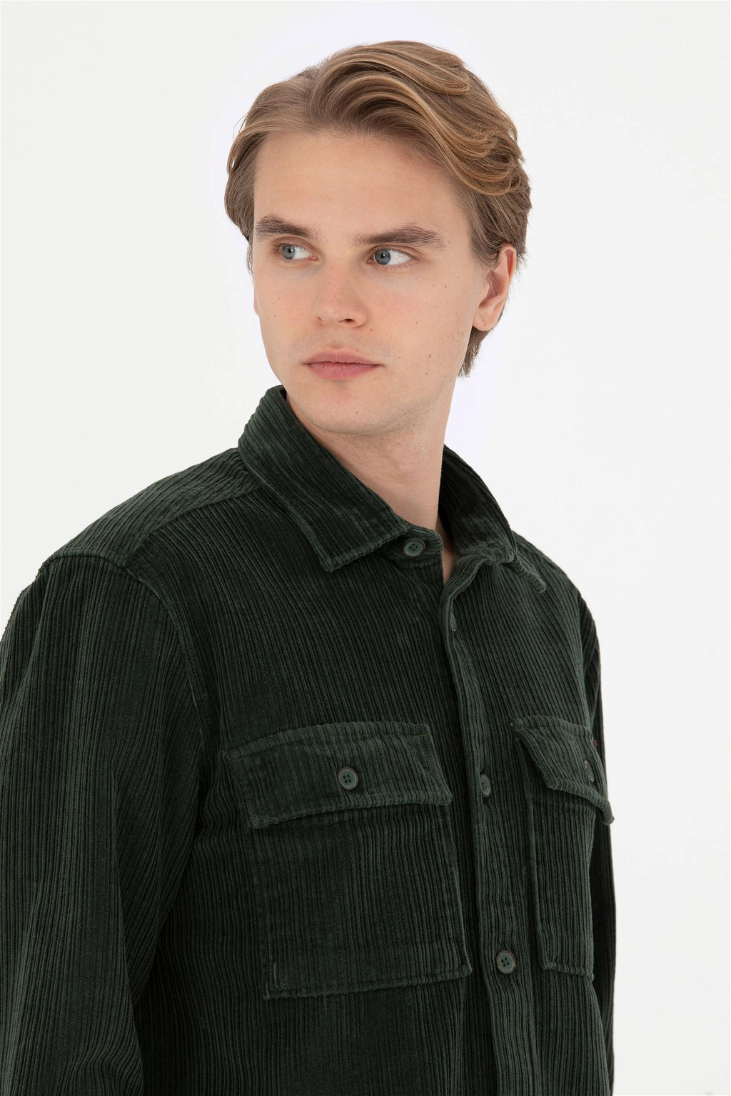 Мужская зеленая рубашка с длинным рукавом - U.s. polo assn фото 2