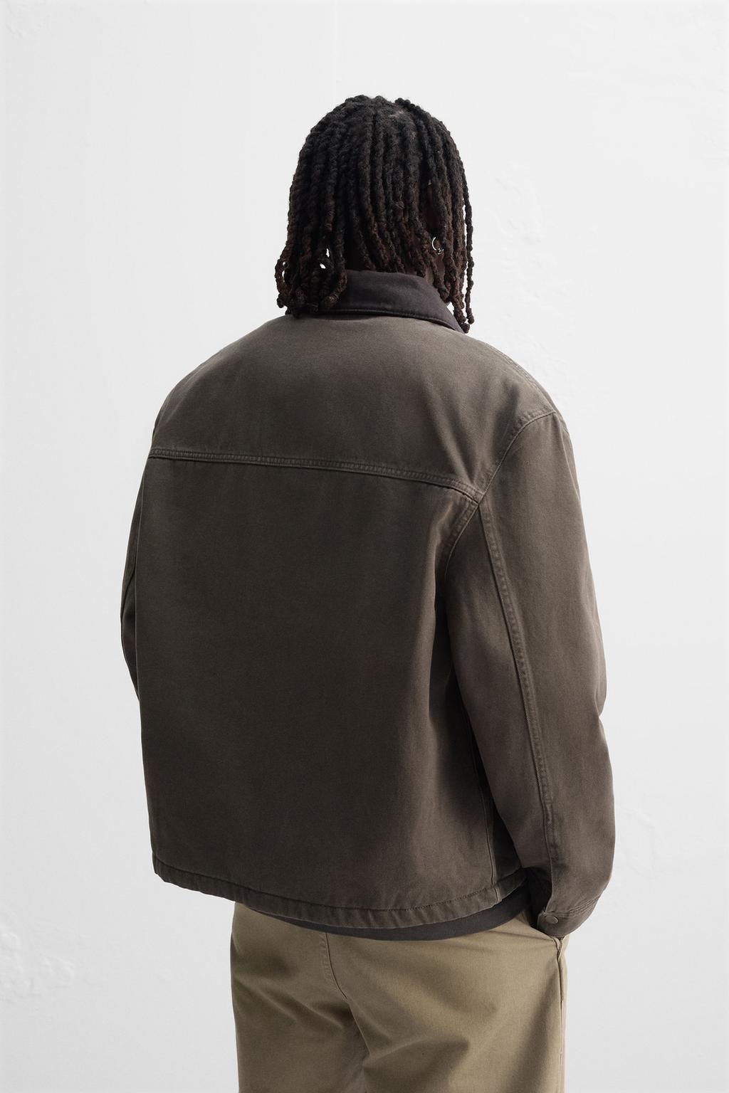 CONTRAST COLLAR JACKET - Zara фото 11