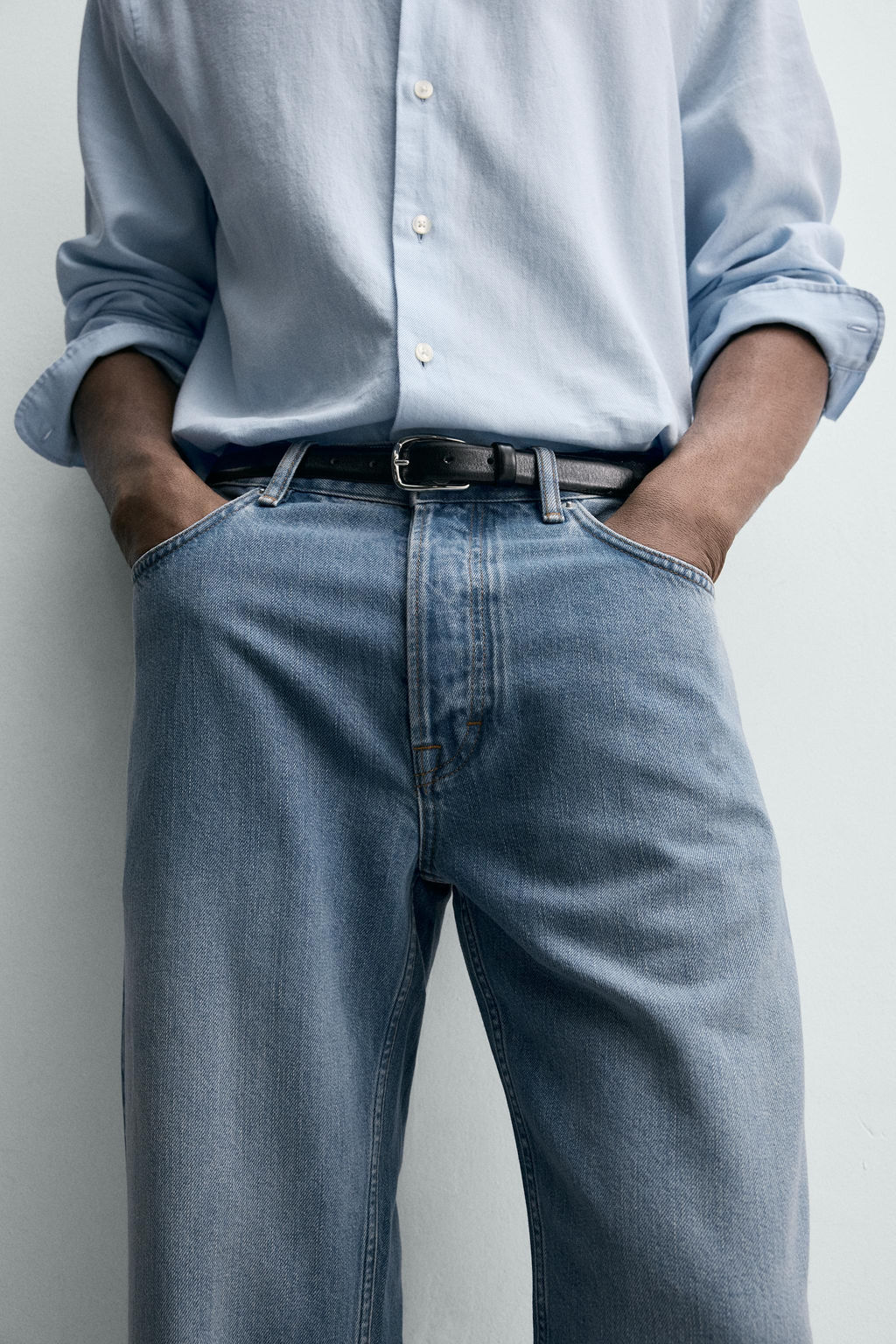 JEANS LIGEROS ALGOD?N - LYOCELL / Azul medio - Zara фото 7
