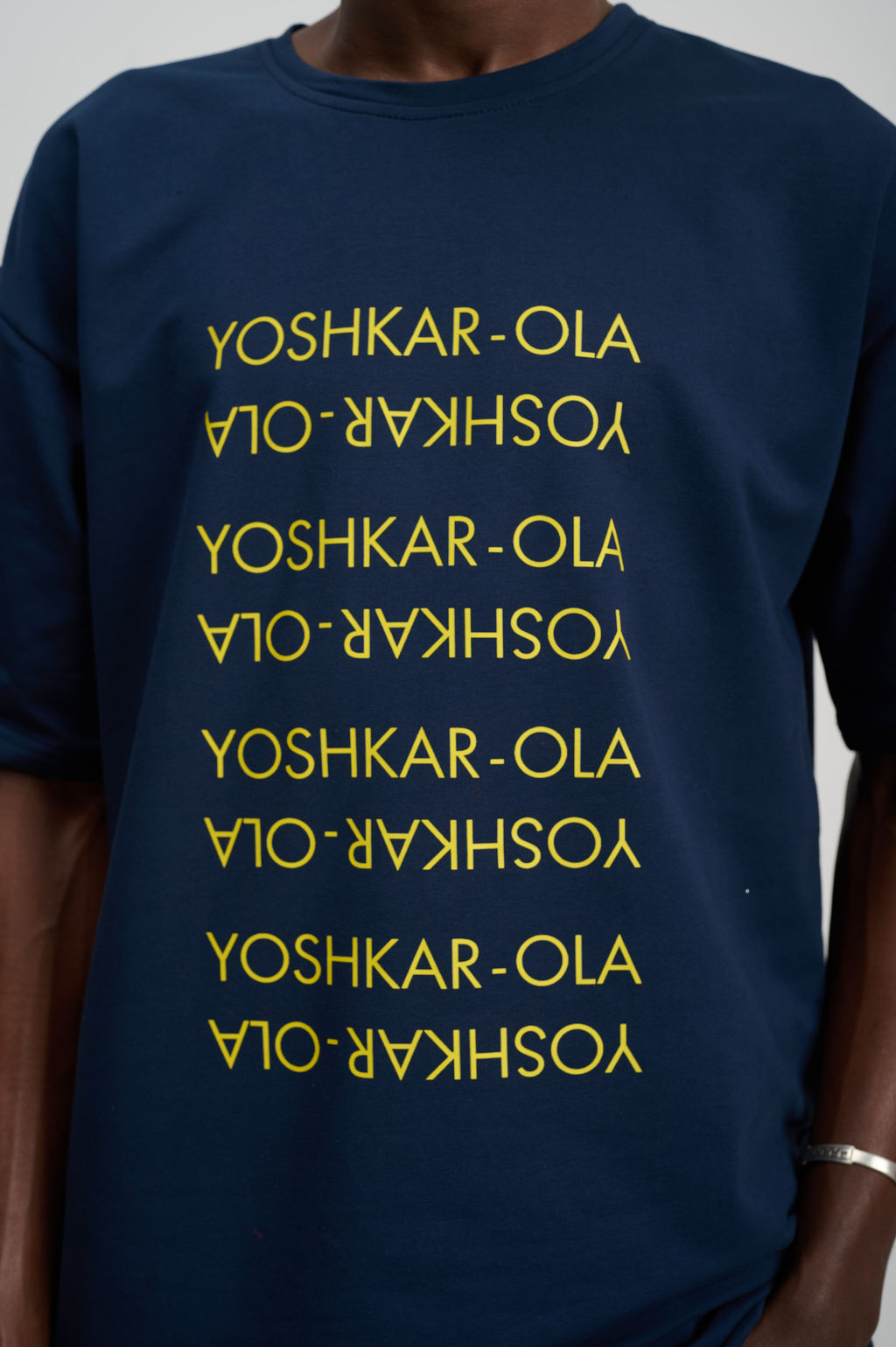 Футболка оверсайз унисекс " YOSHKAR-OLA" синий