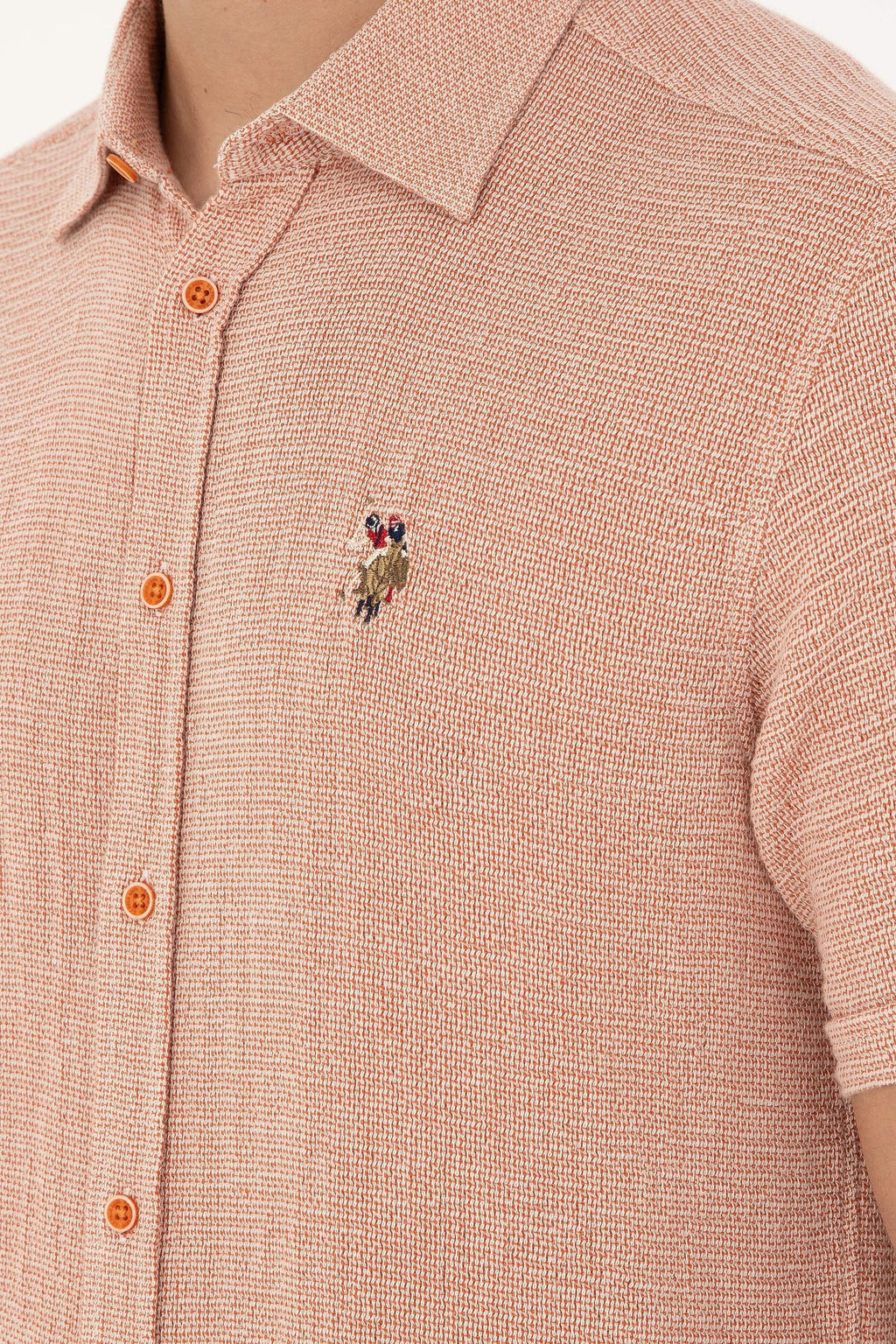 U. S. Polo Assn / Мужская рубашка с коротким рукавом в плитку - U.s. polo assn фото 7