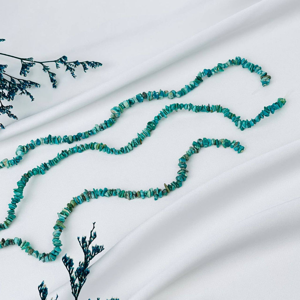 Бусины для рукоделия из Бирюзы крошка 40 см