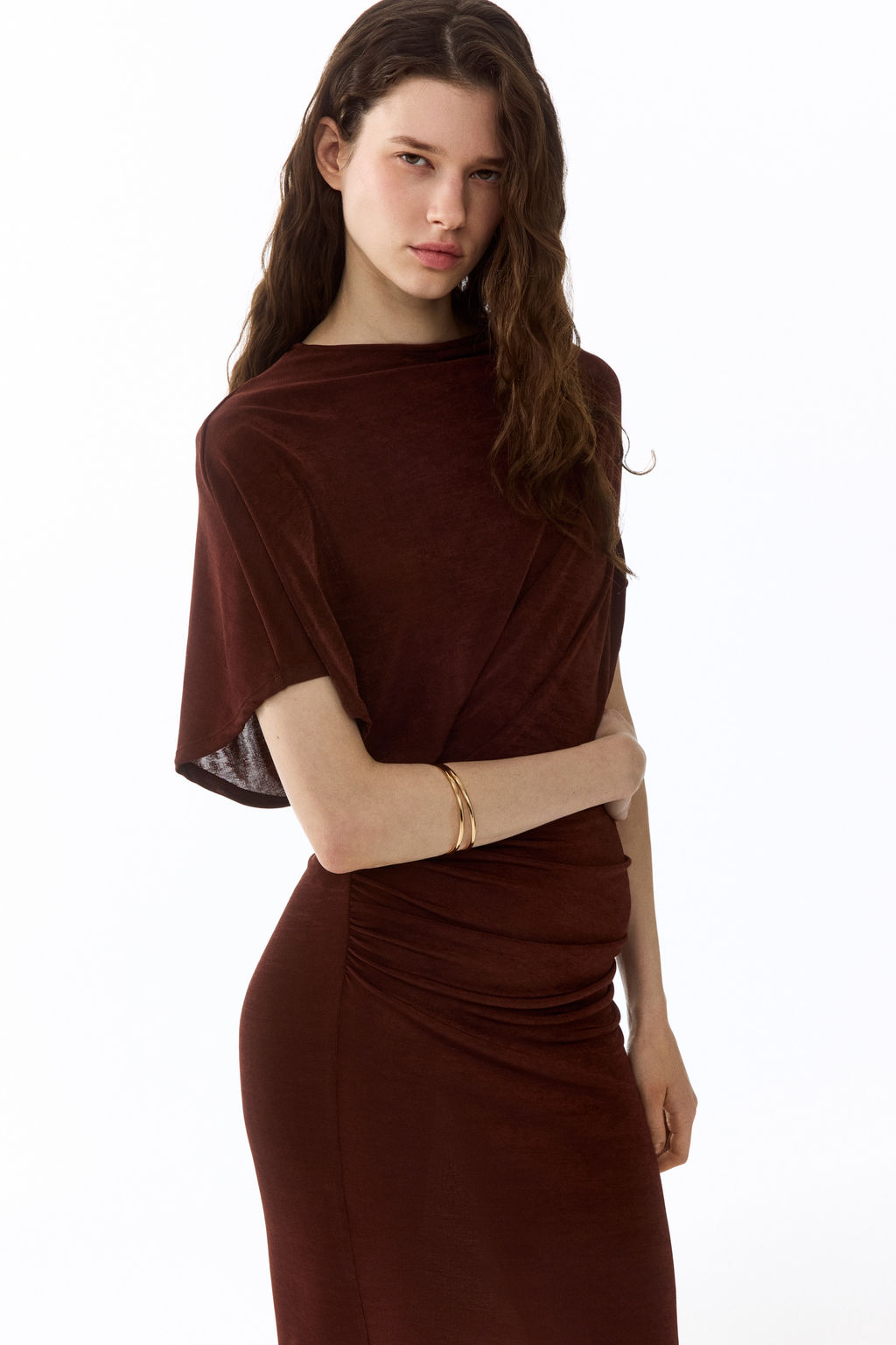 Vestido drapeado de punto - H&m фото 4