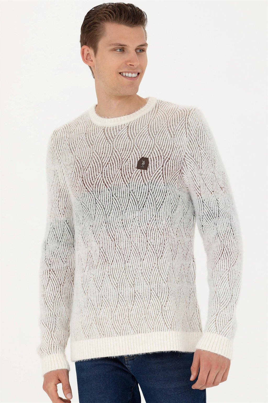 Мужской кремовый свитер - U.s. polo assn фото 10