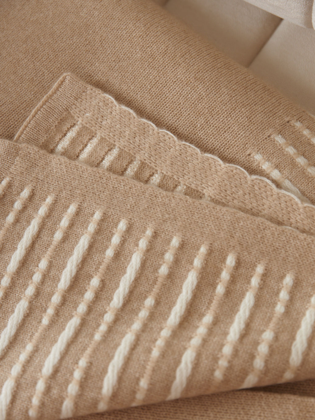 Плед из кашемира 39020 бежевый