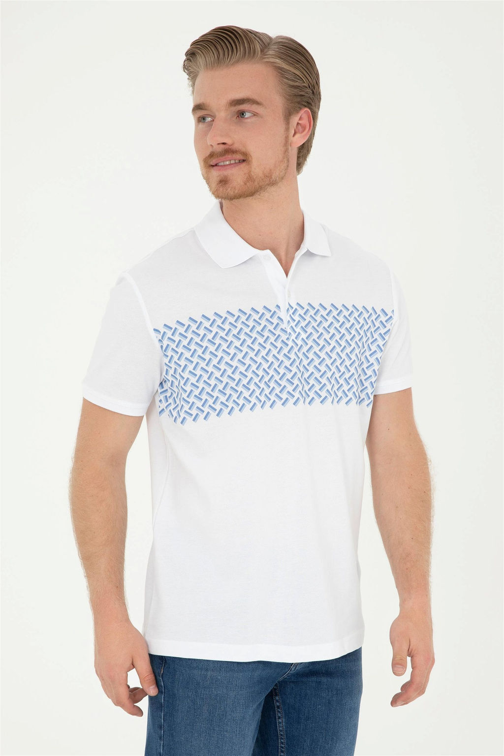 Мужская голубая футболка - U.s. polo assn фото 3