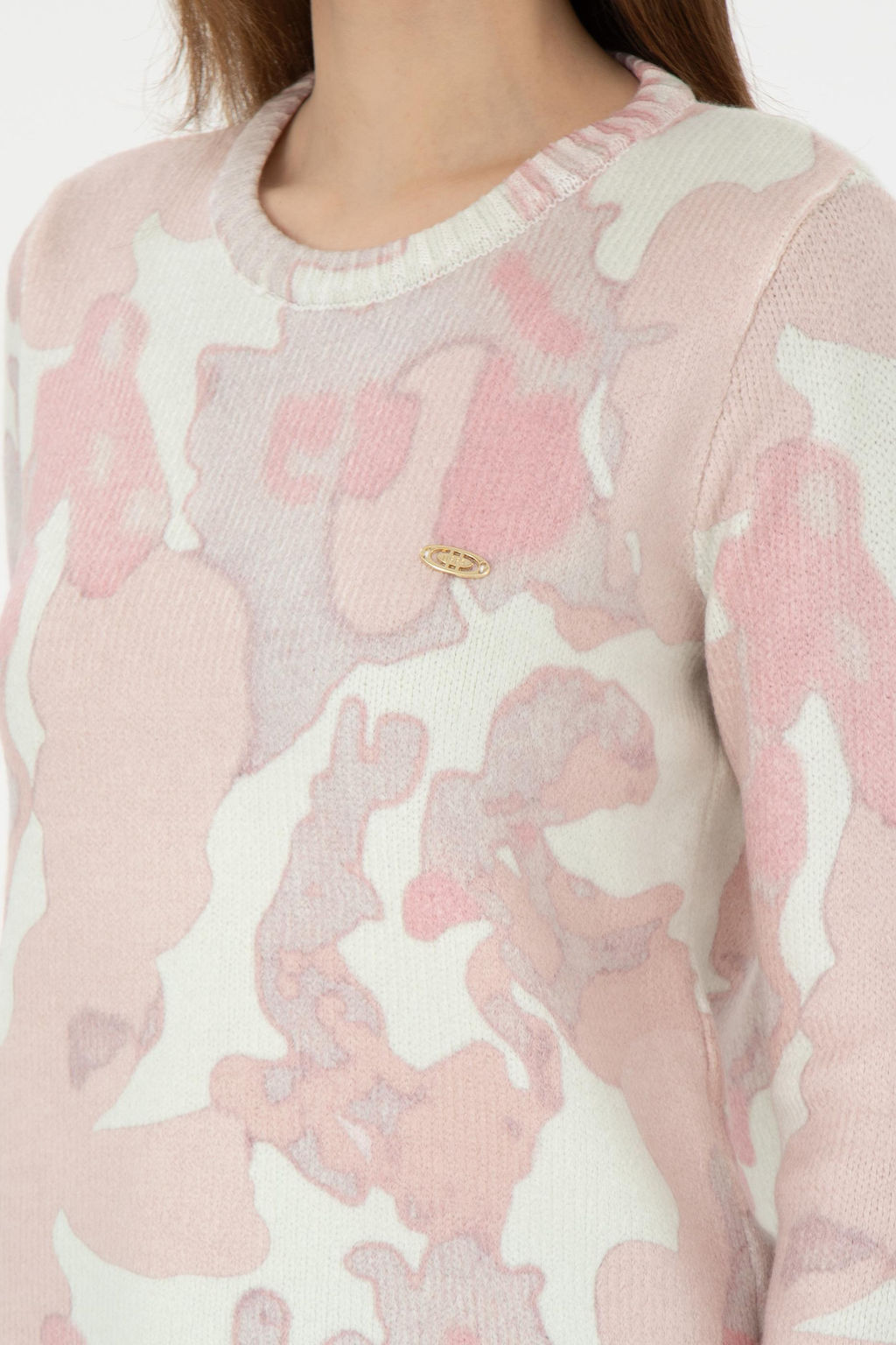 Женский свитер лососевого цвета с круглым вырезом Неожиданная скидка в корзине - U.s. polo assn фото 7