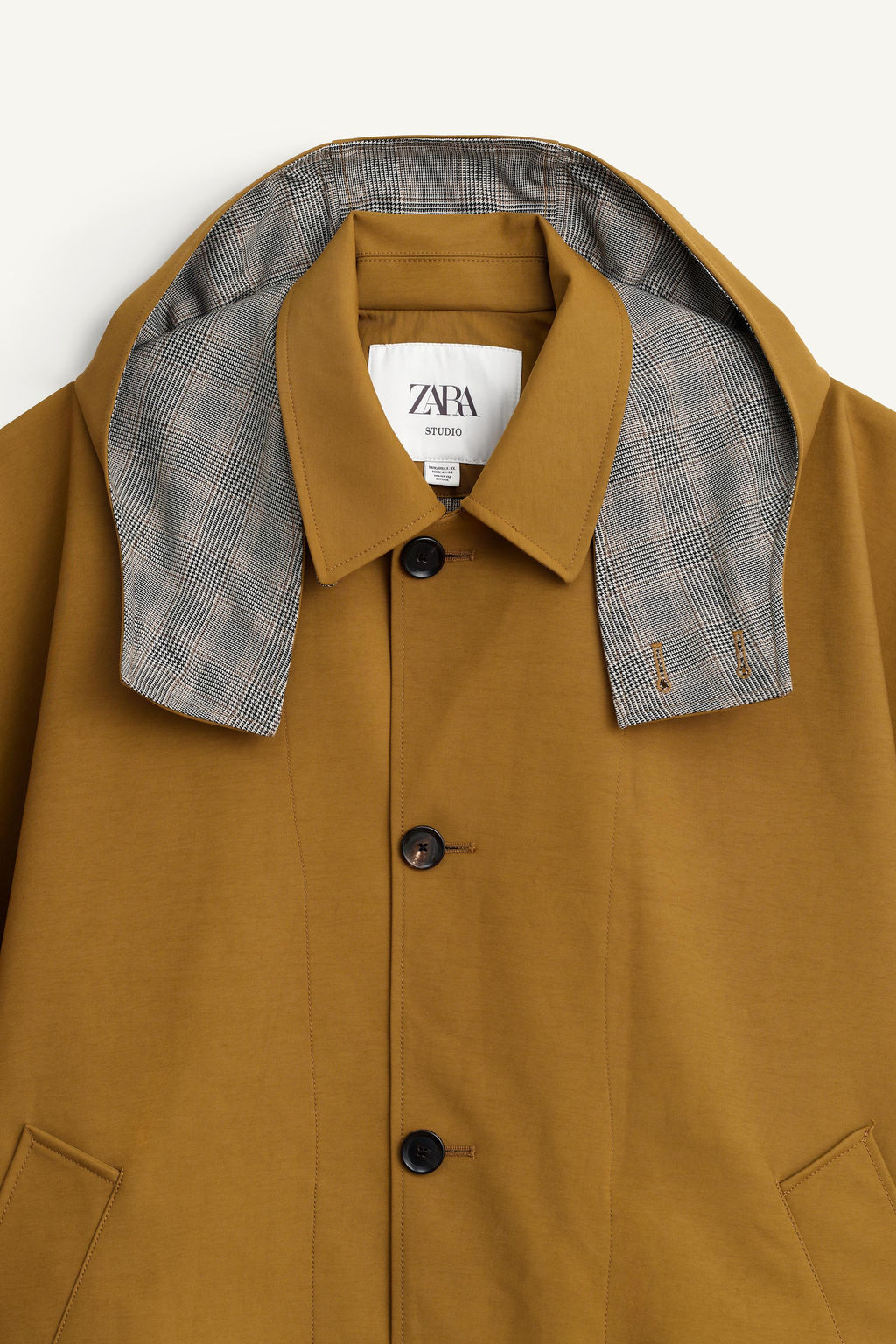 CONTRAST CHECK WATER-REPELLENT PONCHO LIMITED EDITION - Zara фото 9
