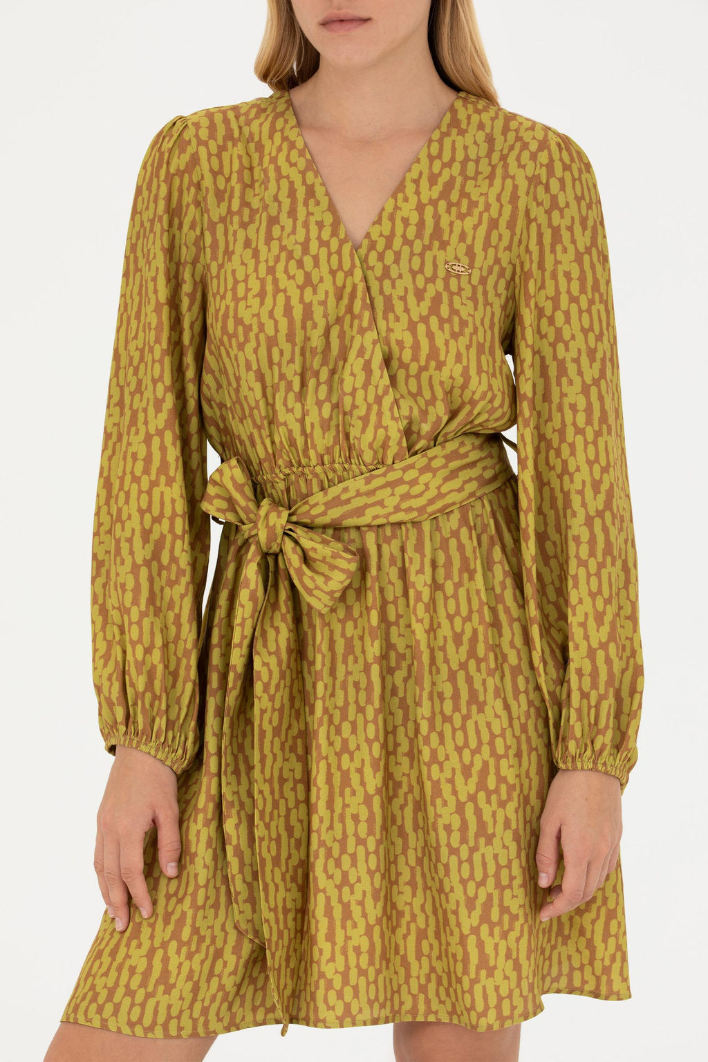 Kad_n Neon Sar_ Dokuma Elbise - U.s. polo assn фото 6