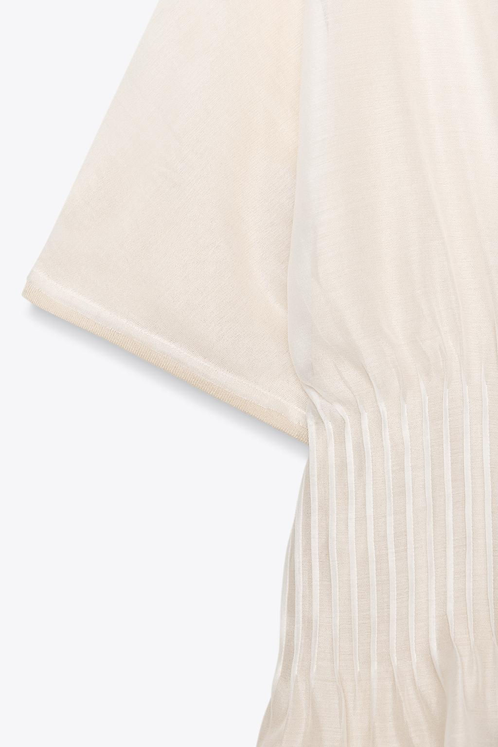 KNIT TOP WITH ORGANZA - Zara фото 10