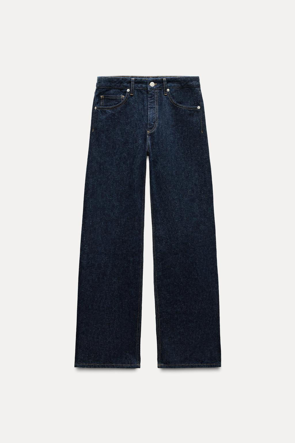 TRF SLOUCHY WIDE-LEG MID-WAIST JEANS - Zara фото 7