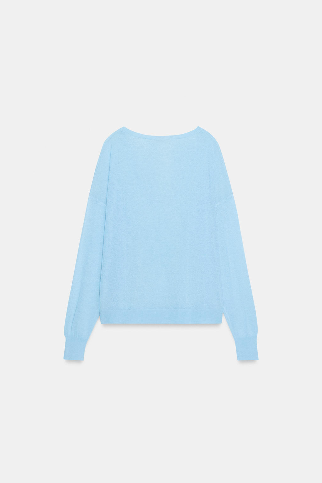 JERSEY PUNTO FINO ESCOTE PICO / Azul pastel - Zara фото 6