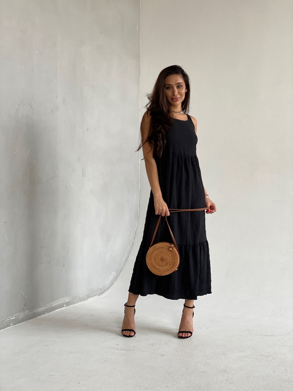 Martichelli Сарафан длинный чёрный  фото 6