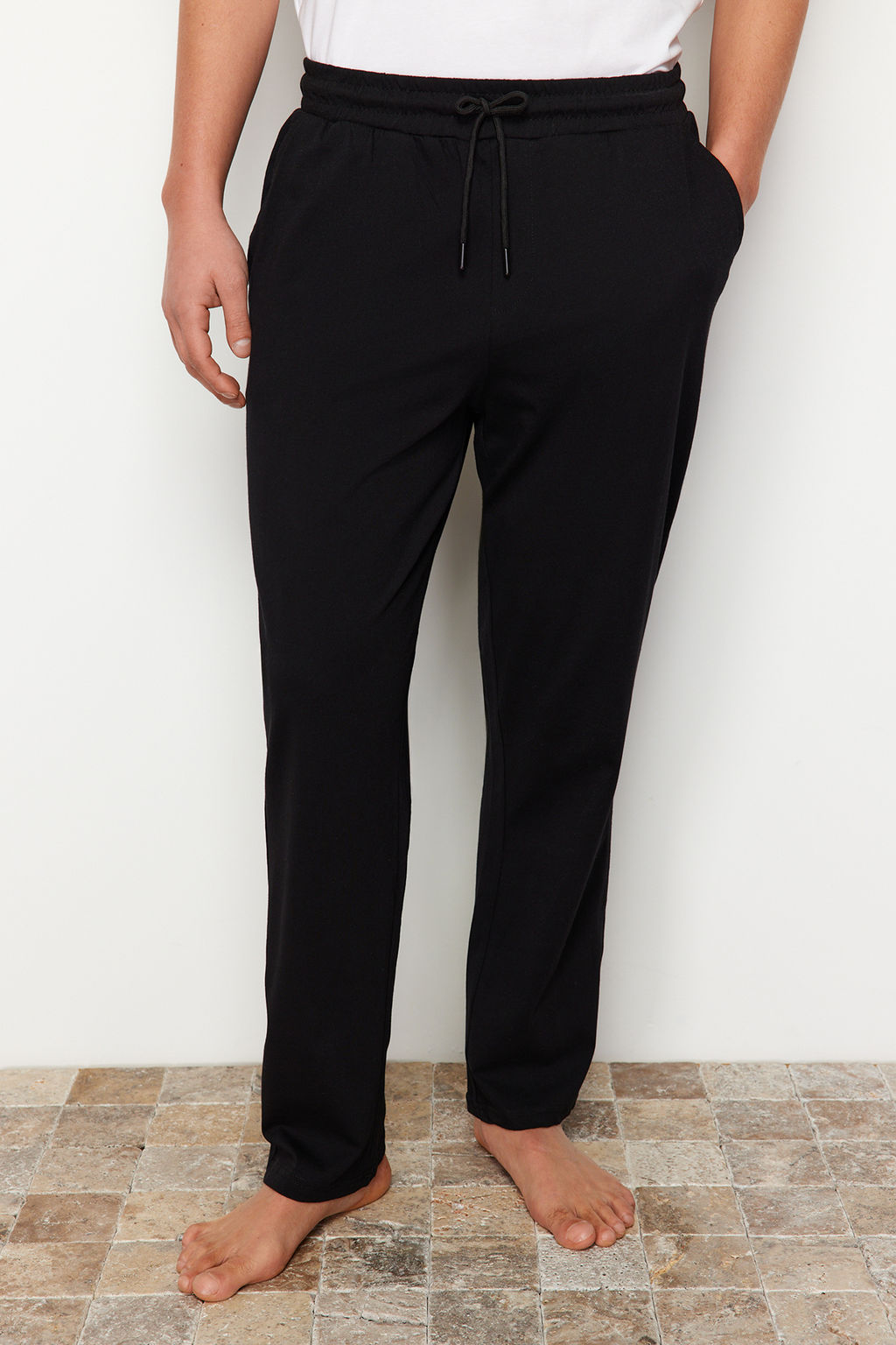 TRENDYOL MAN Siyah Beyaz Bask?l? Reglan Kol Regular Fit Orme Pijama Tak?m? TMNSS24PT00014 - Trendyolmilla фото 5