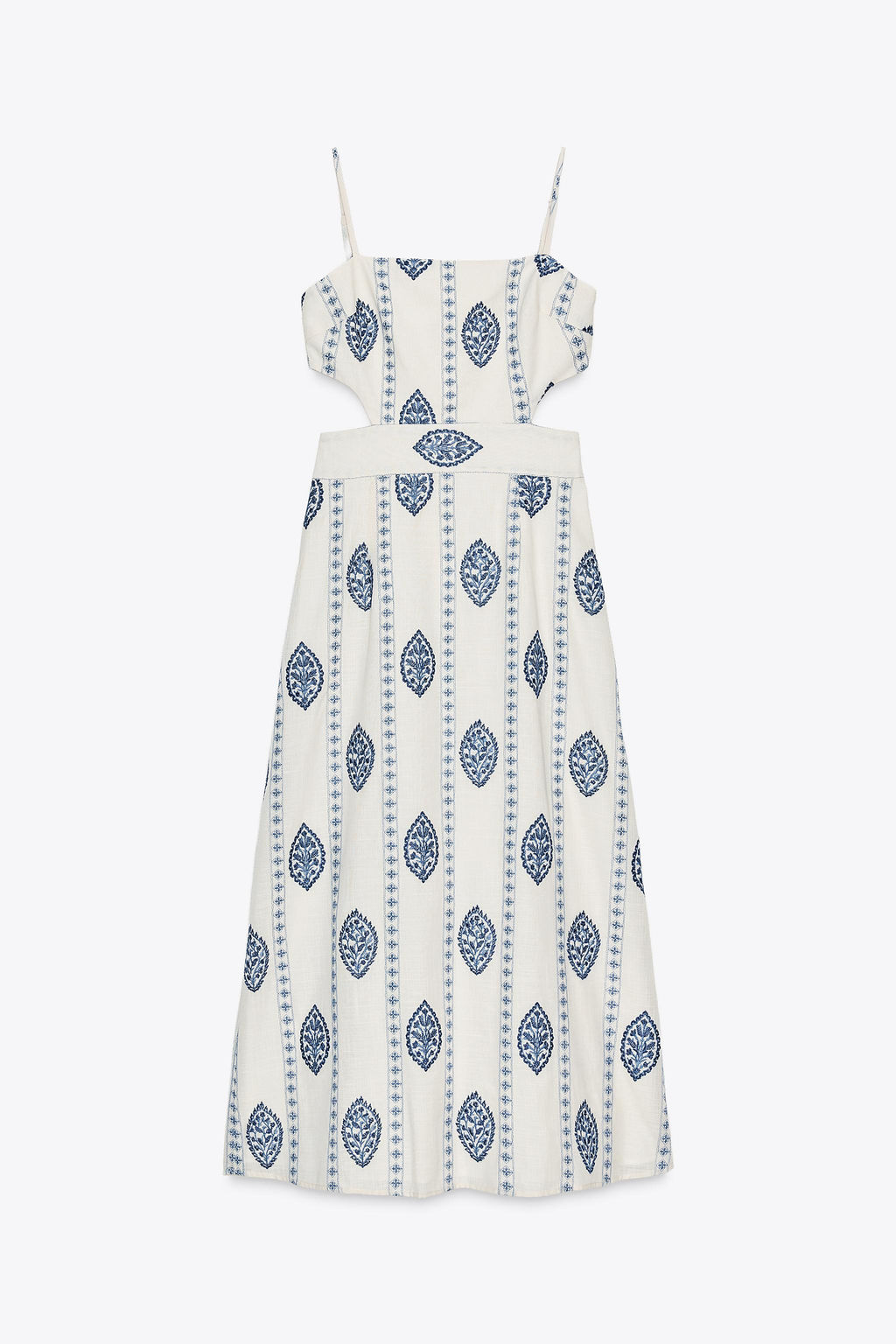 MIDI DRESS WITH CUT-OUT EMBROIDERY - Zara фото 18