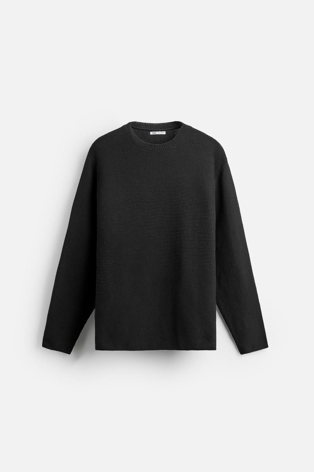 TEXTURED COTTON BLEND SWEATER - Zara фото 7