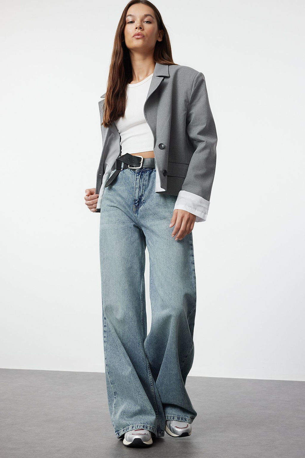 Mavi Normal Bel Ekstra Genis Paca Wide Leg Palazzo Jeans TWOAW25JE00106
