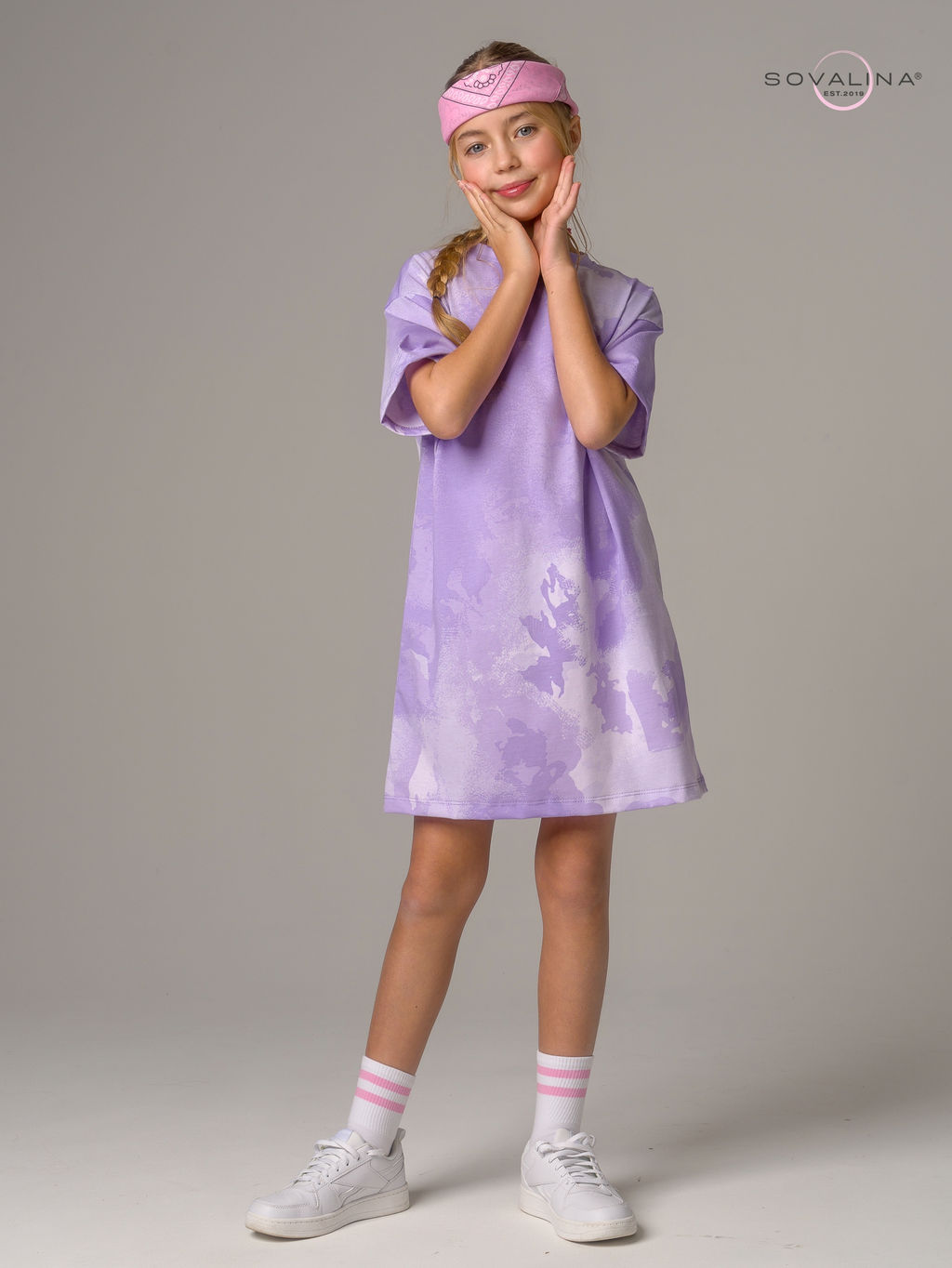 Платье Teen тайдай лаванда - Sovalina фото 9
