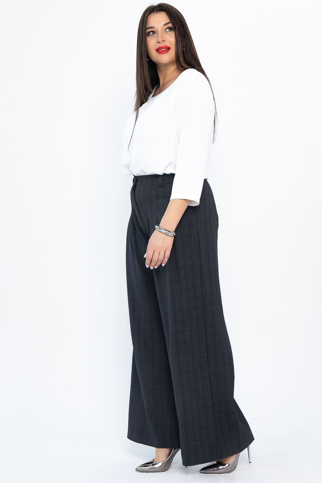 Брюки палаццо Креатив (темно-серые) Б14655-24М - Lt collection фото 2