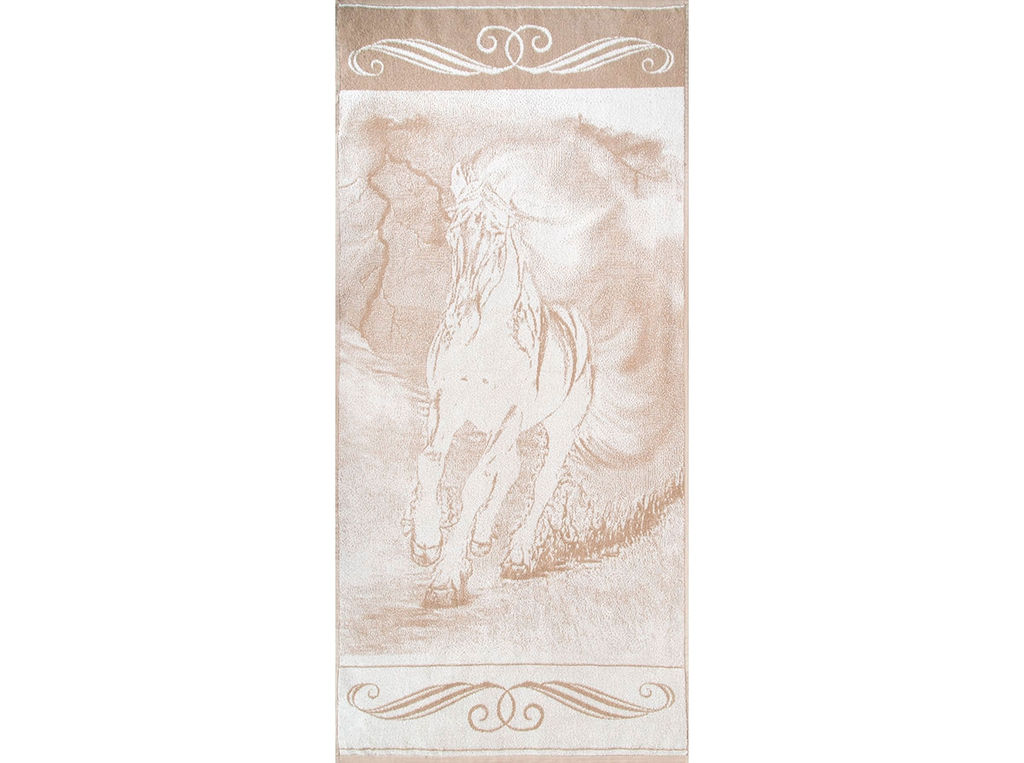 Полотенце махровое 6с102.511ж2 Огненная лошадь (лен3) 67х150см