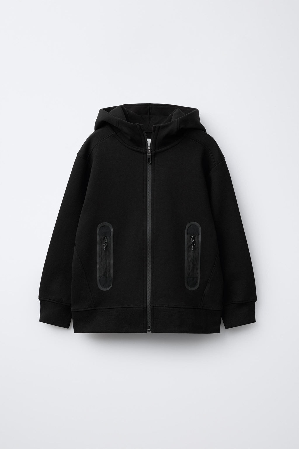 SPORTY INTERLOCK ZIP-UP HOODIE