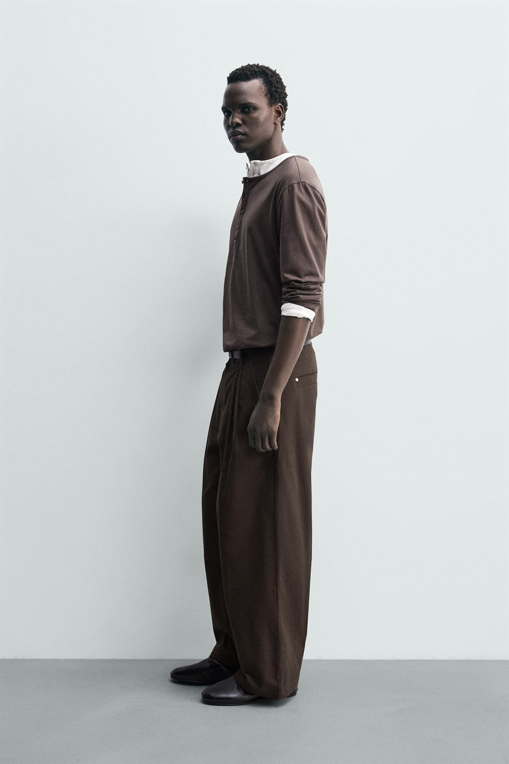 PLEATED WIDE-LEG TROUSERS - Zara фото 13