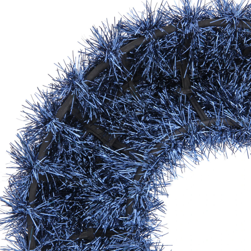 Венок декоративный TINSEL "Яркие переливы" 38 см, Сапфир