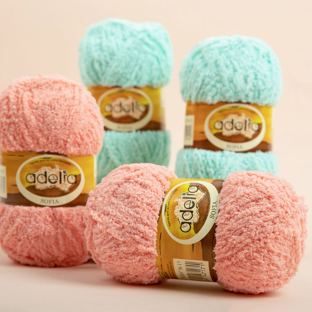 Пряжа ADELIA SOFIA 100% полиэстер 10 шт. х 50 г 90 м  6 м