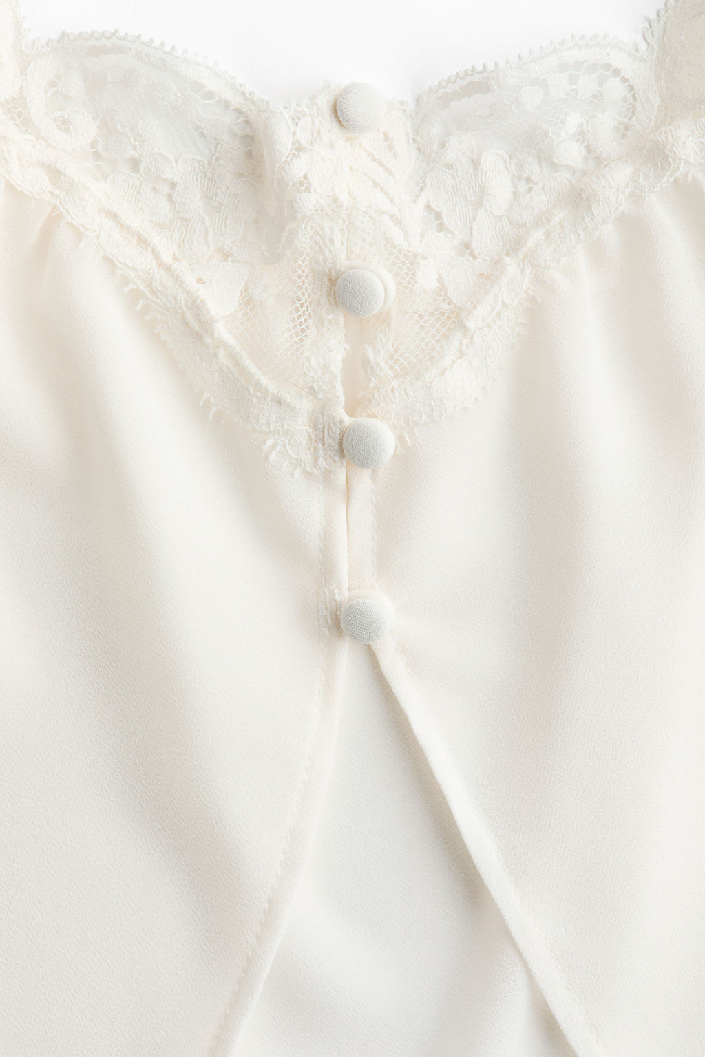 Top de tirantes espagueti con ribete de encaje - H&m фото 6