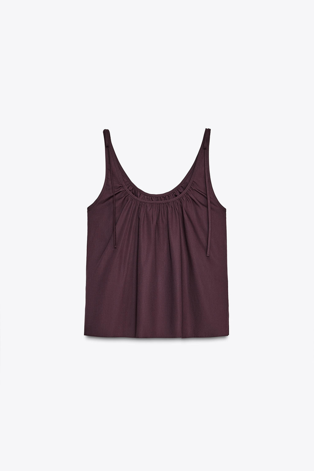 POPLIN TIE TOP - Zara фото 6