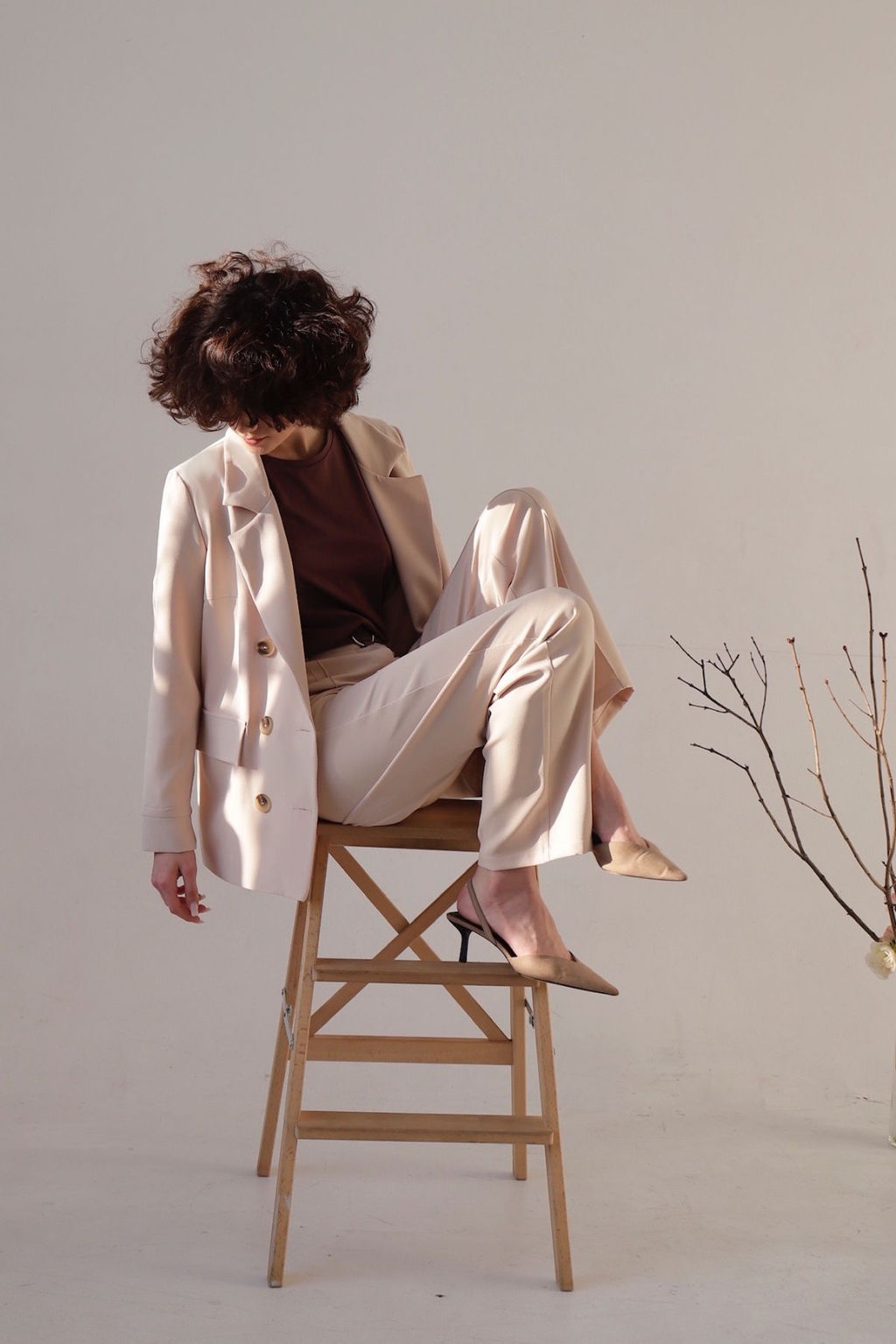 Жакет двубортный айвори - Martichelli фото 9