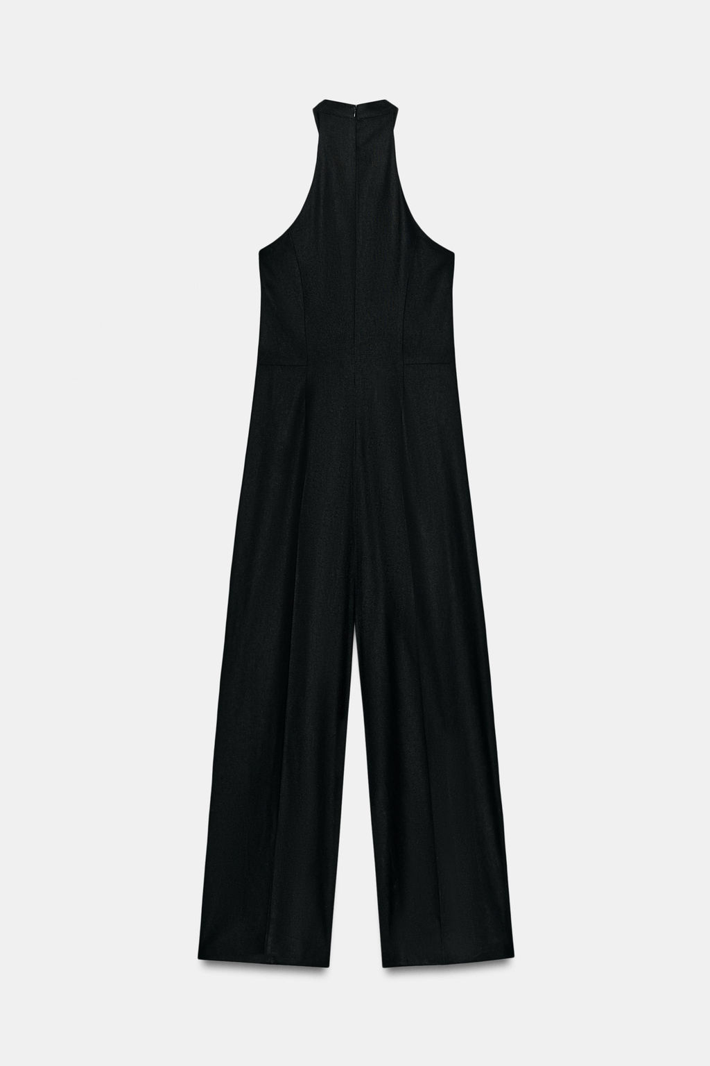 MONO HALTER ANCHO CON LINO / Negro - Zara фото 10