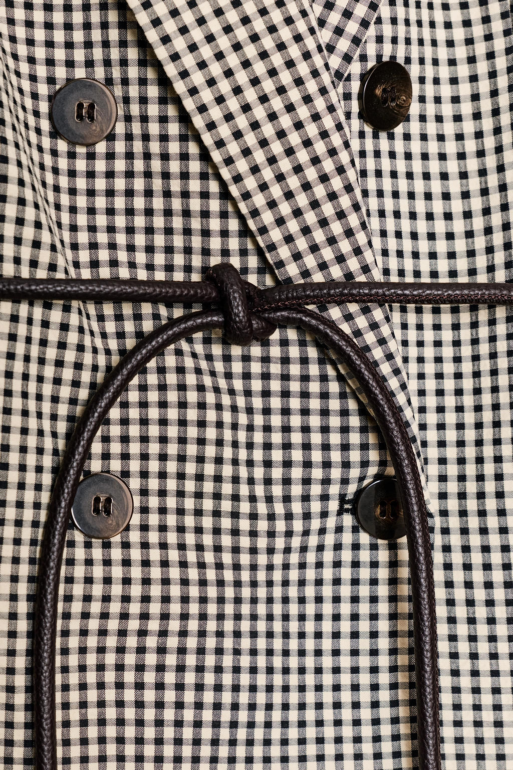 BLAZER CUADRO VICHY CINTUR?N / Crudo / Negro - Zara фото 8