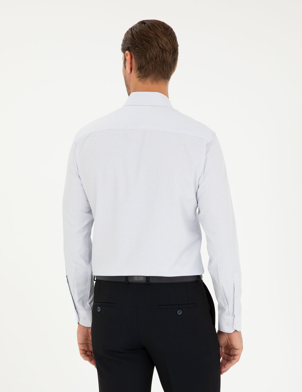 Lacivert Slim Fit Uzun Kollu G_mlek