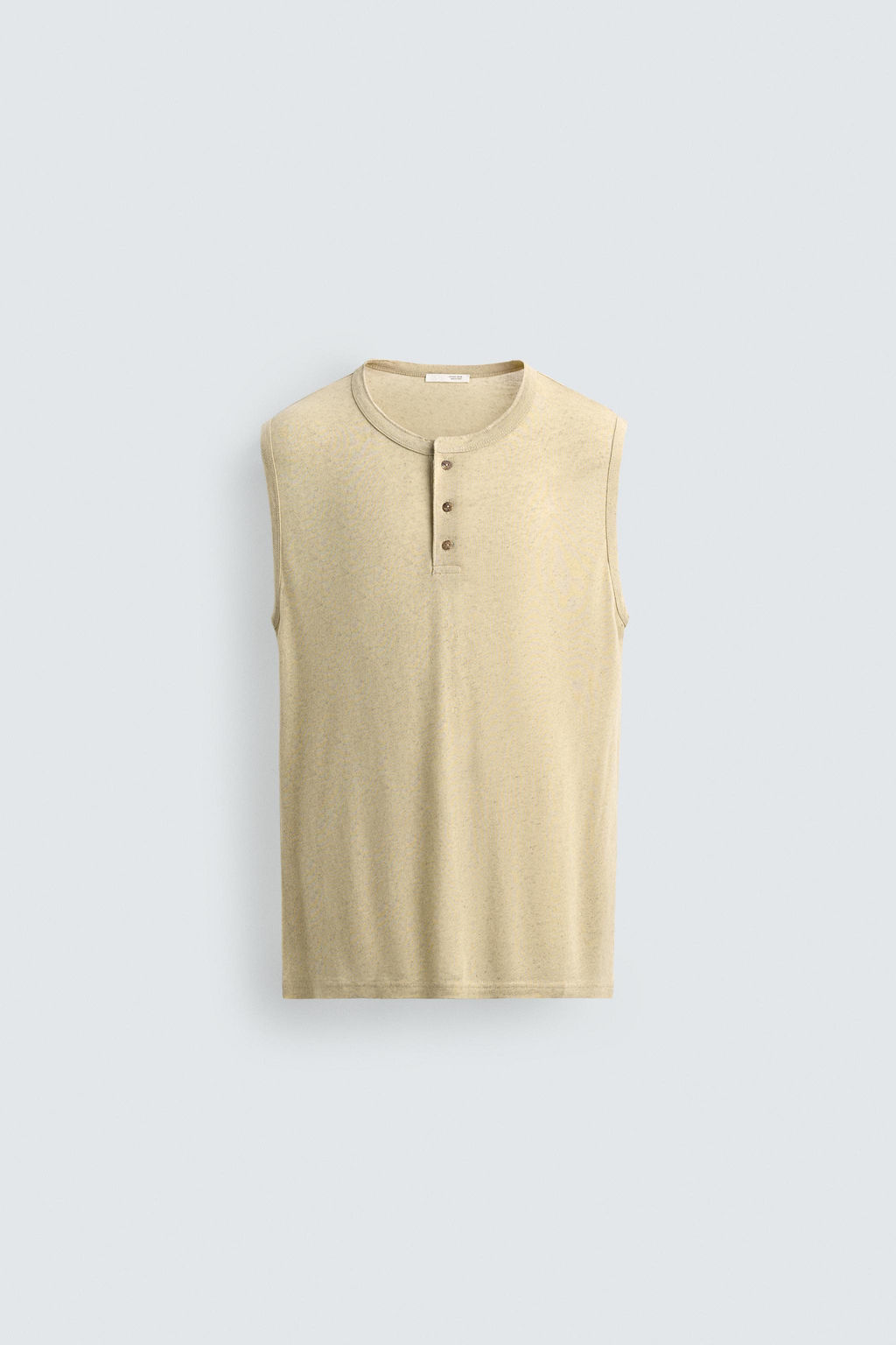 CAMISETA TANK RELAXED FIT VISCOSA - LINO / Beige