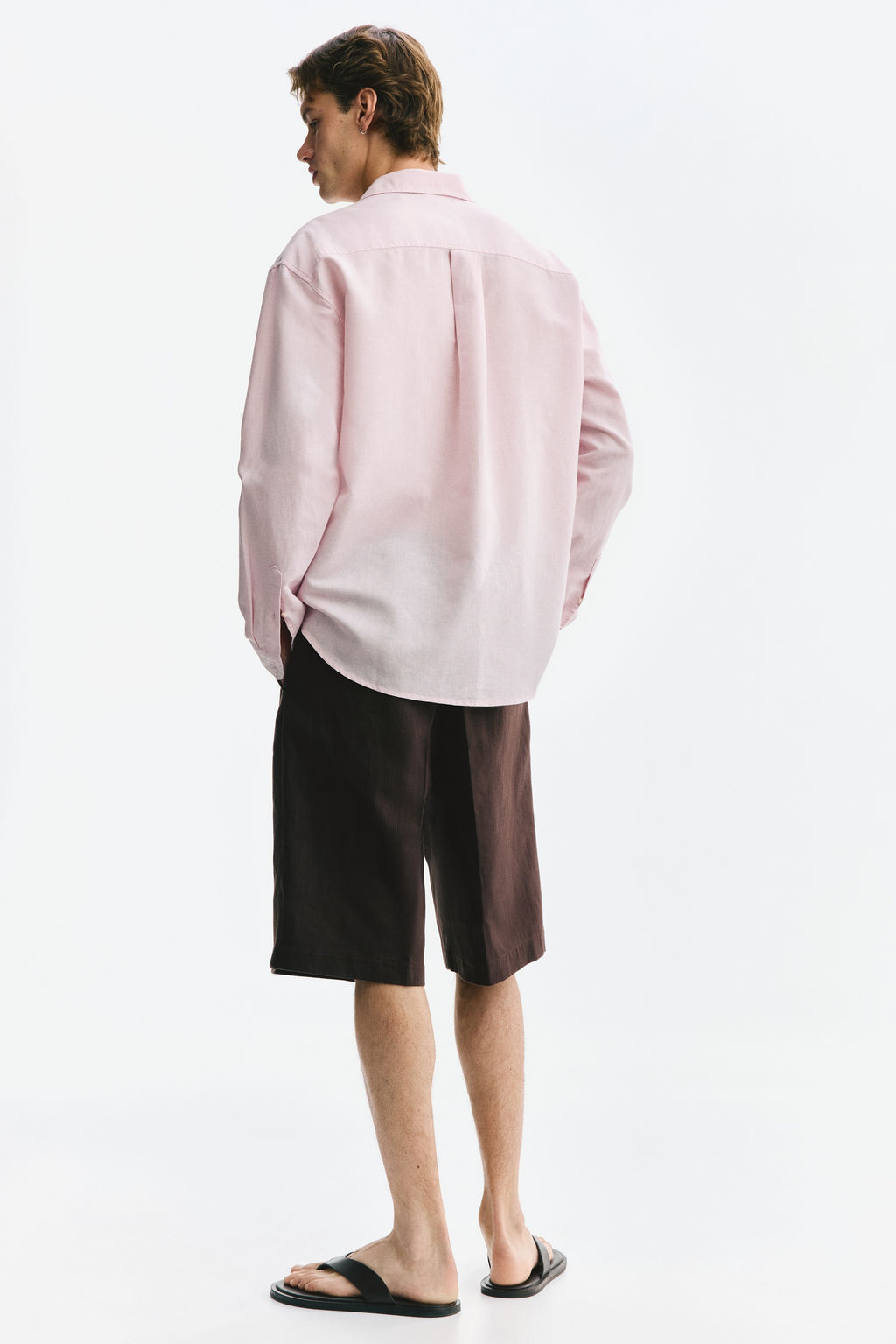 Camisa en mezcla de lino Relaxed Fit - H&m фото 10