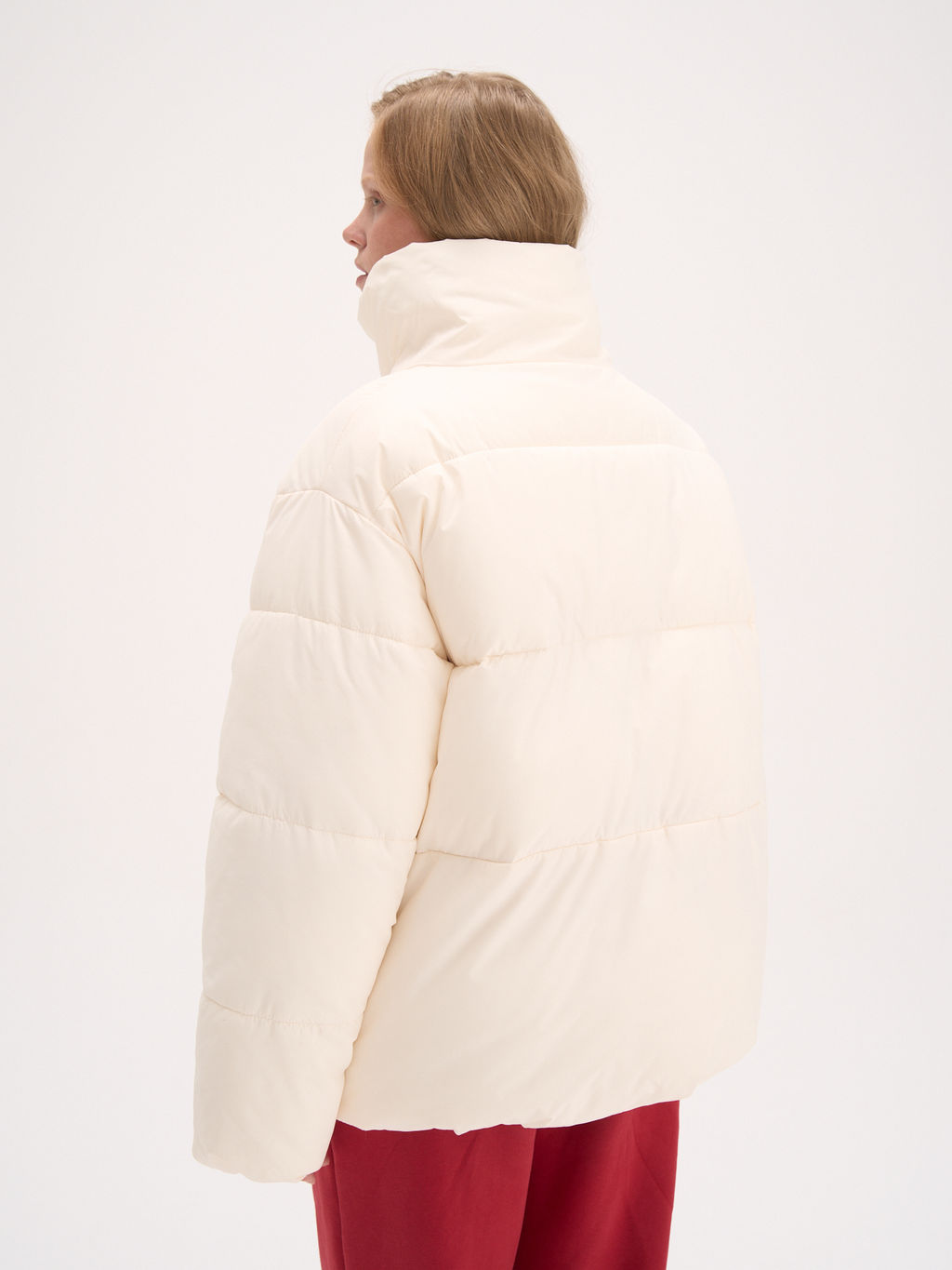 Пуховик стеганый "Молочный" женский
