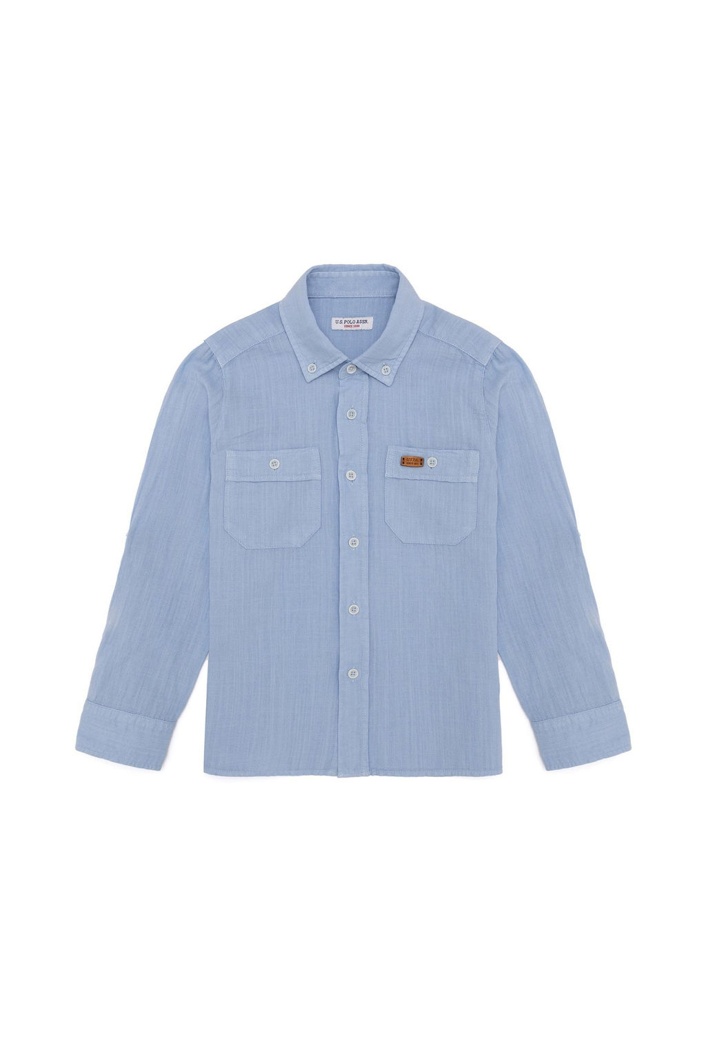 U. S. Polo Assn Синяя рубашка с длинным рукавом для мальчика - U.s. polo assn фото 4